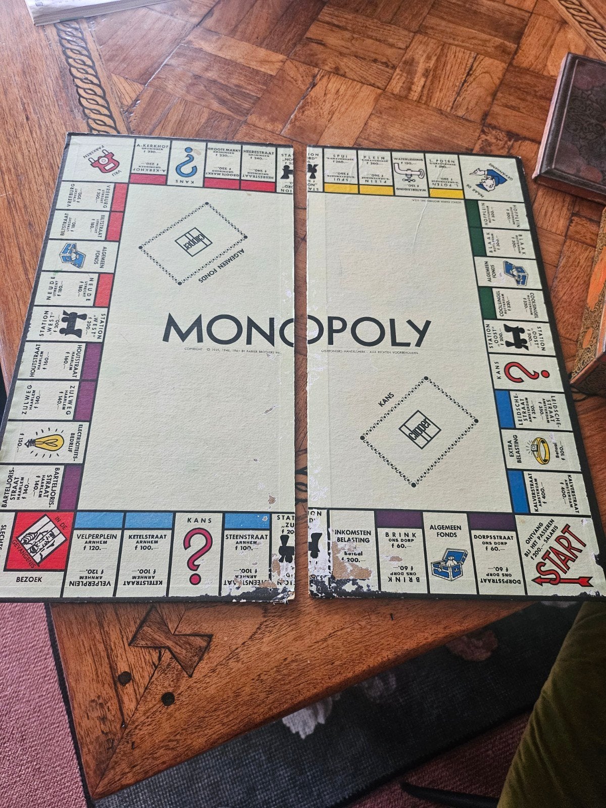 Vintage Monopoly Bordspel, Een of twee spelers, Ophalen, Gebruikt, Parker Brothers