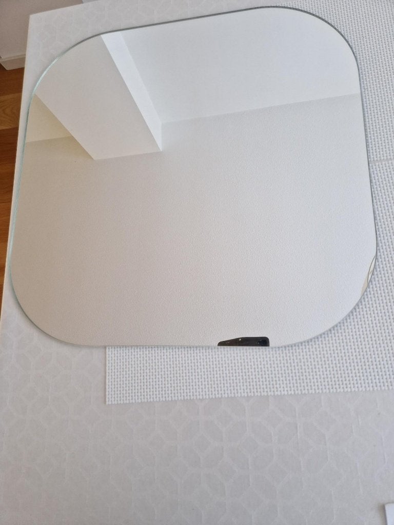 Plieger Basic spiegel met ronde hoeken, Ophalen, Zo goed als nieuw, Minder dan 100 cm, Rechthoekig