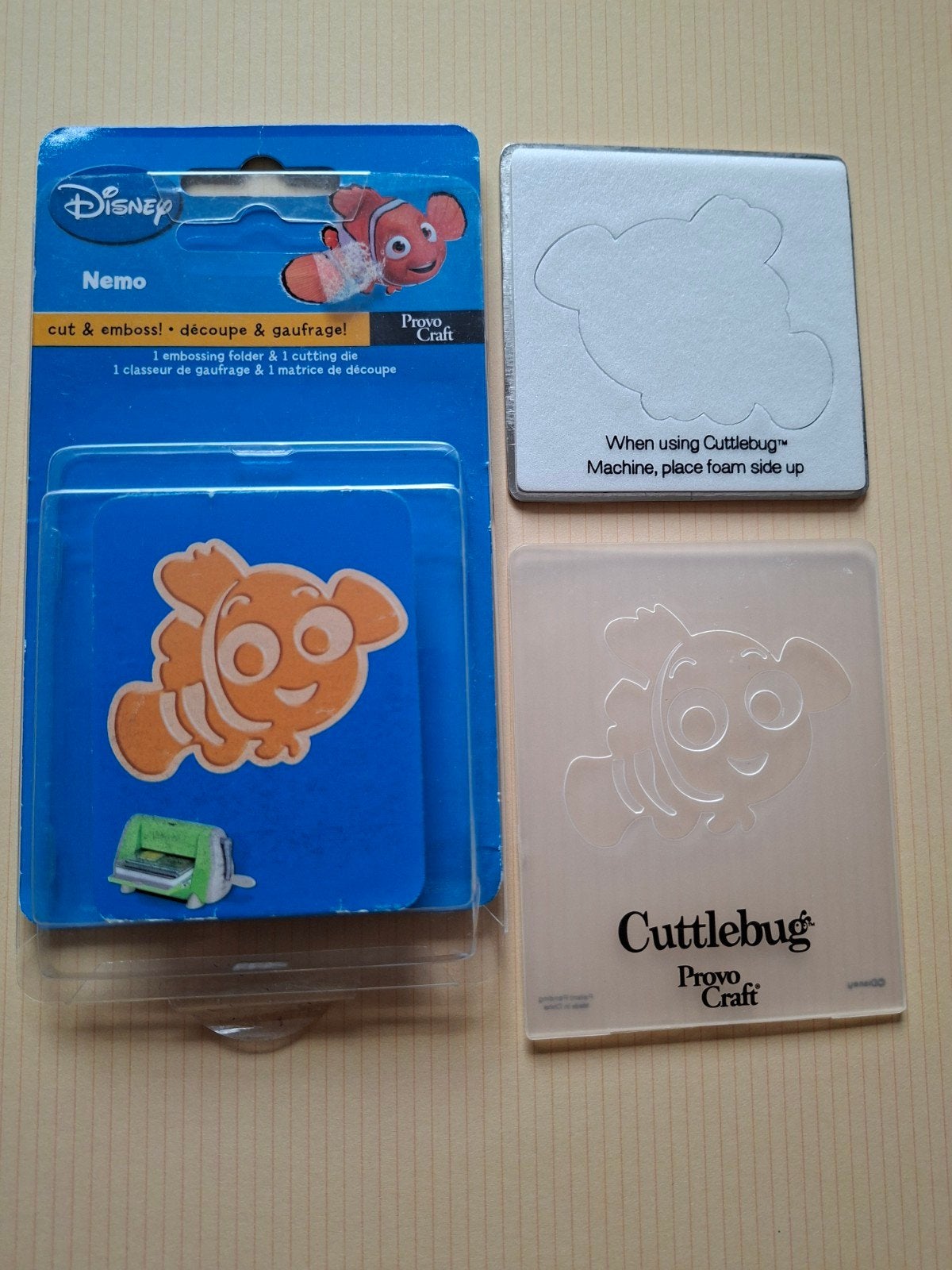 Disney Nemo Cuttlebug snij- en embossingmal, Geschikt voor snijden, Film en tv, Gereedschap of Toebehoren, Meerkleurig