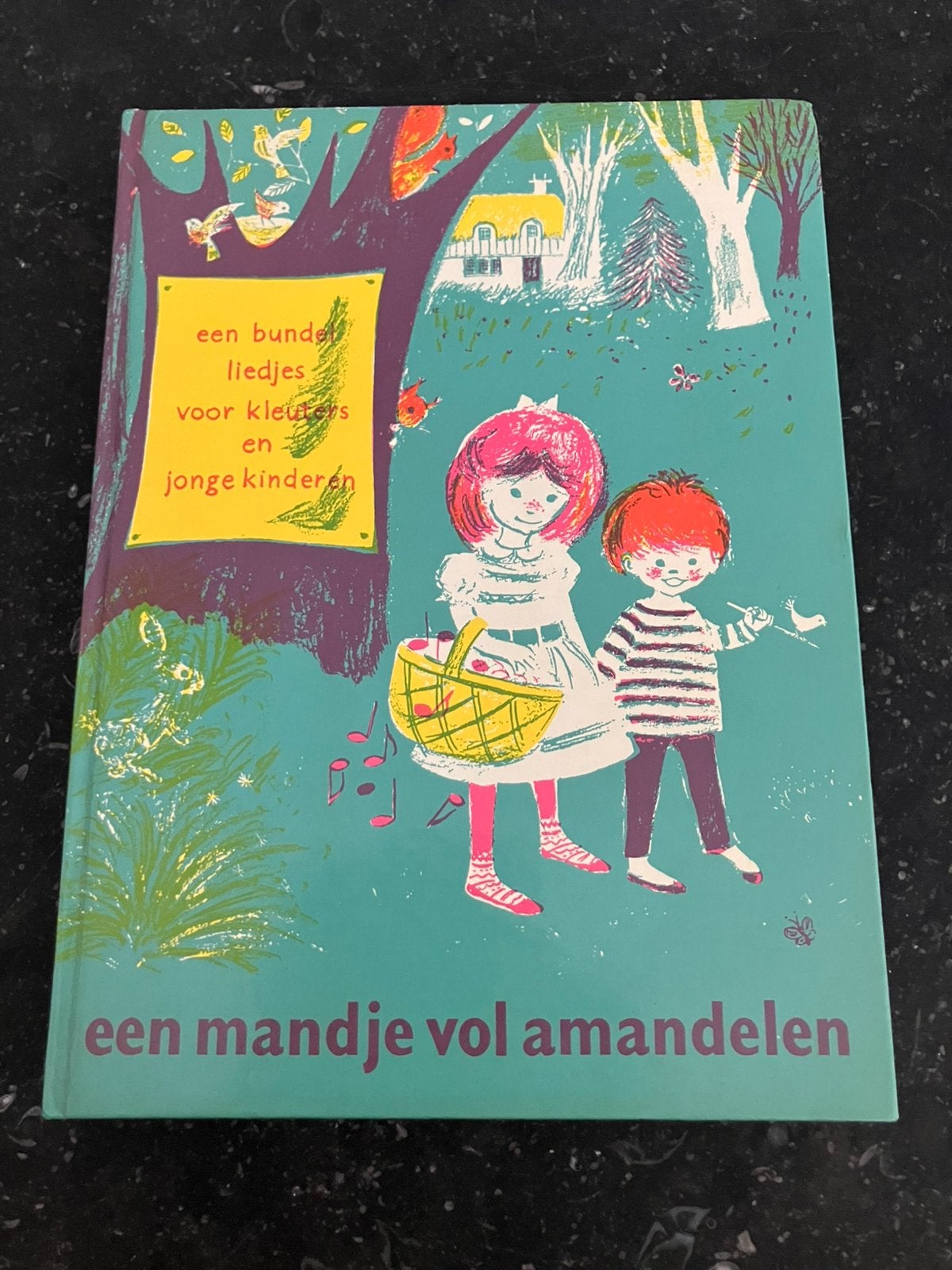 ‘een mandje vol amandelen’  liedjesbundel  jonge kinderen, Ophalen, Zo goed als nieuw, Overige onderwerpen