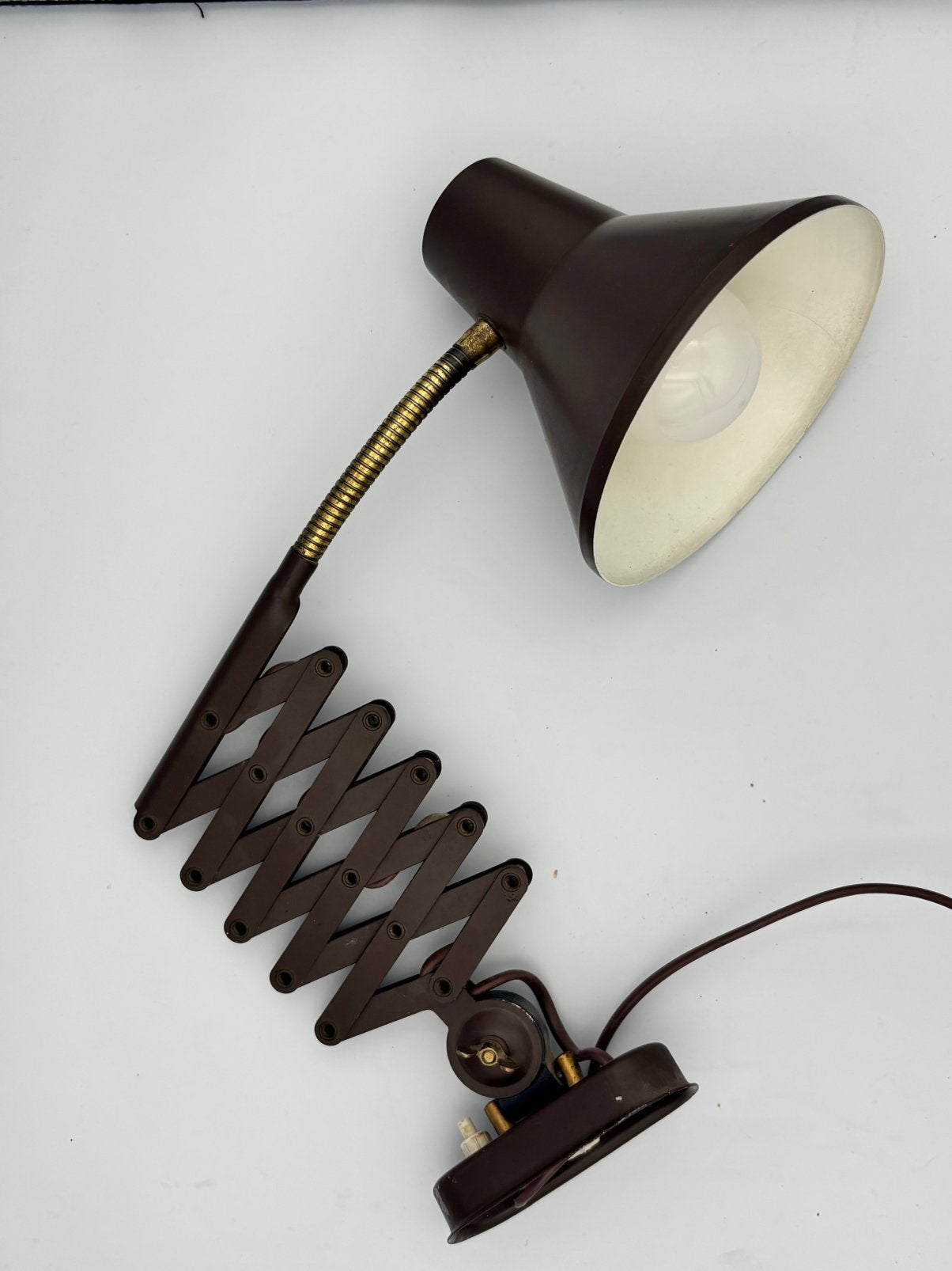 Vintage schaarlamp hala zeist, Huis en Inrichting, Lampen | Wandlampen, Ophalen of Verzenden, Zo goed als nieuw