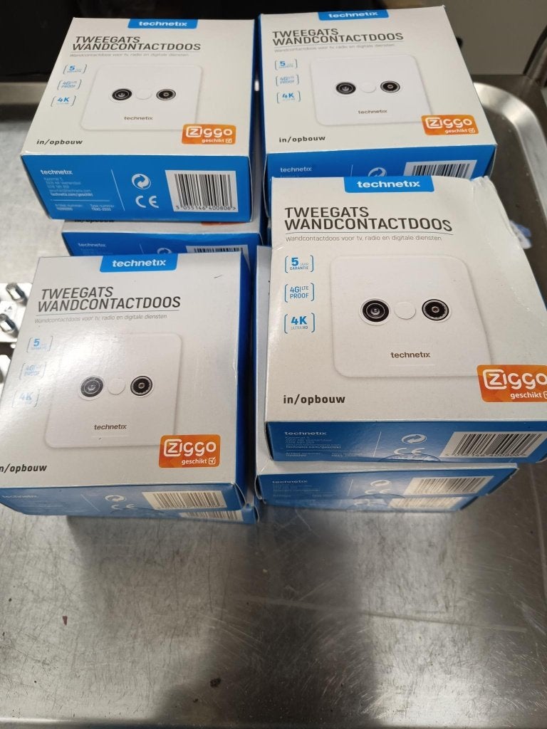 technetix coax wandcontactdoos radio / TV TRAS 2000, Doe-het-zelf en Verbouw, Ophalen of Verzenden, Nieuw, Overige merken, Stopcontact