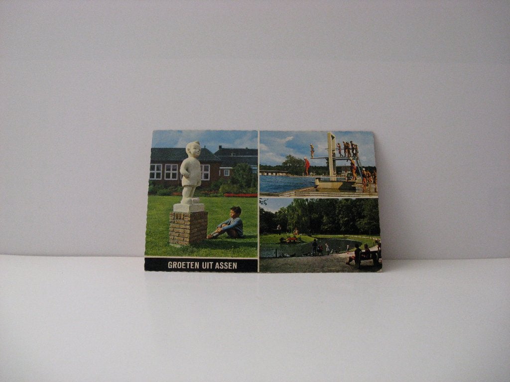 Groeten uit Assen 3 luik, Verzenden, Voor 1920, Gelopen, Noord-Brabant