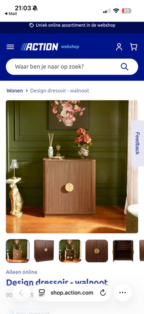 Action dressoir, Huis en Inrichting, Kasten | Overige, Ophalen, Zo goed als nieuw