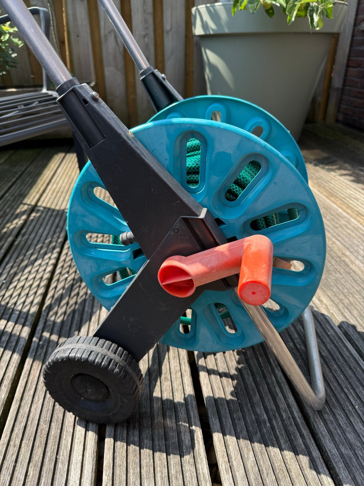 Gardena slangwagen / haspel met slang, Ophalen, Gebruikt, Tuinslanghaspel
