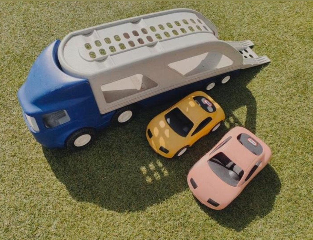 Kinder vrachtwagen met auto's, Ophalen, Gebruikt