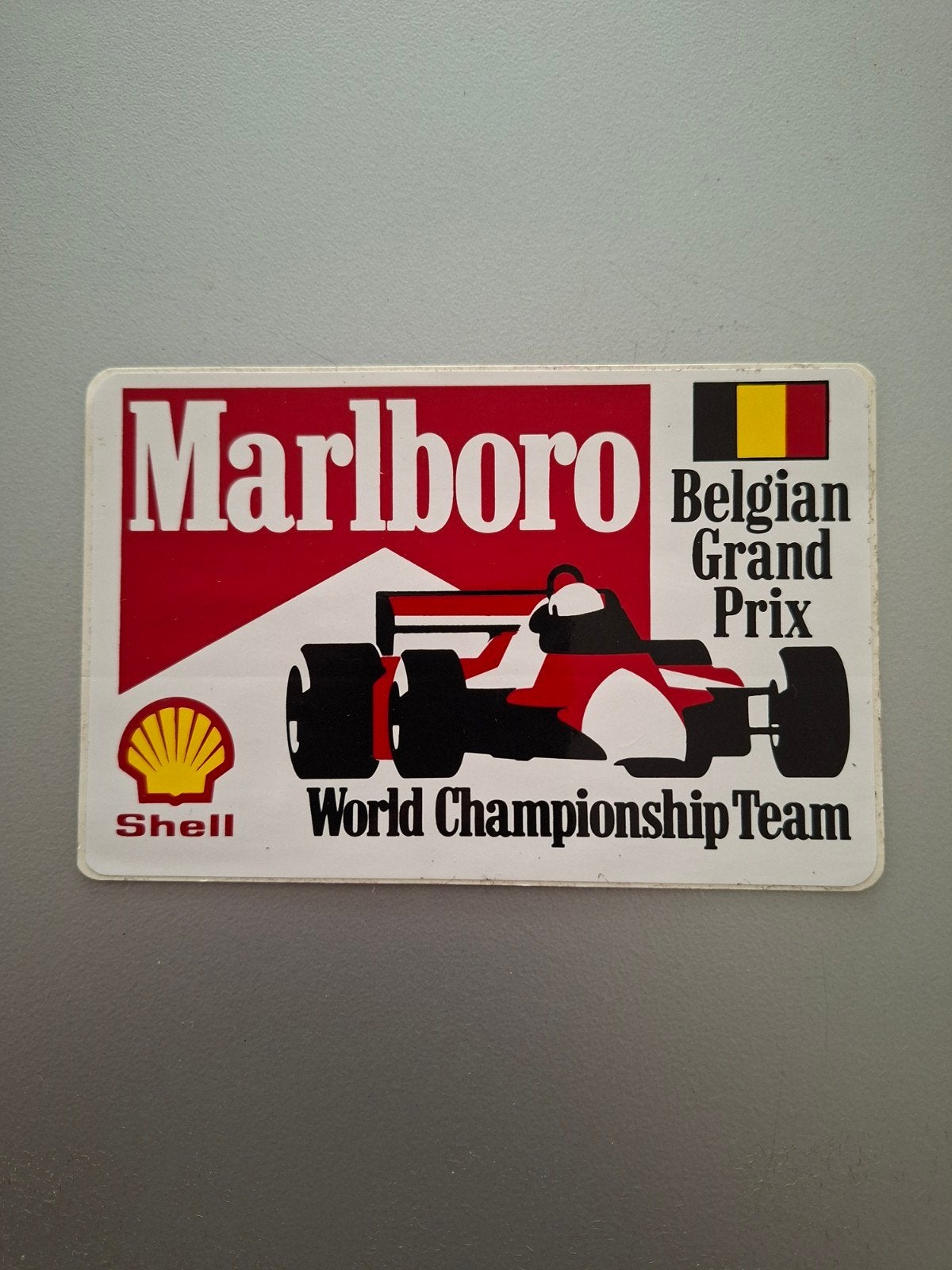 Marlboro Belgian Grand Prix Shell F1 Sticker, Verzenden