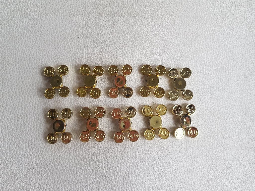 10x Munten set (10, 20, 30, 40) coins on sprue - voor Lego, Kinderen en Baby's, Ophalen of Verzenden, Nieuw, Losse stenen