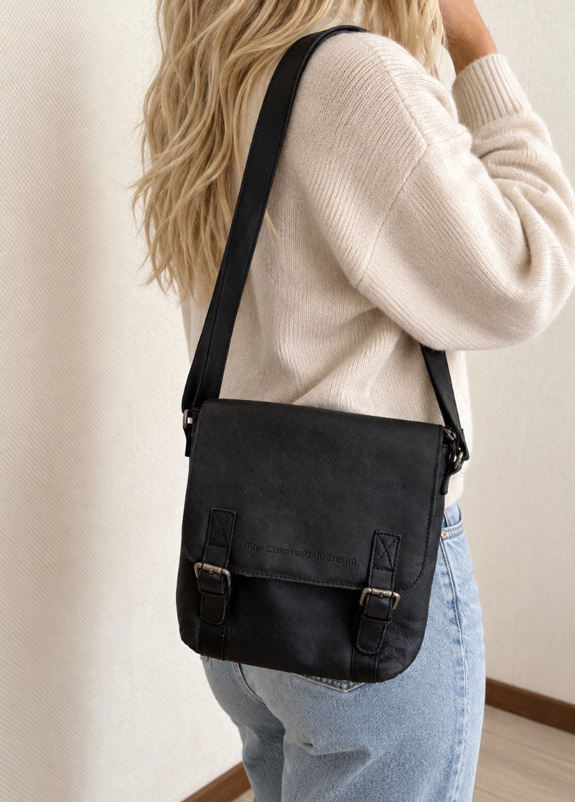 The Chesterfield Brand crossbody bag | 100% leer | Zwart, Overige merken, Zwart, Ophalen of Verzenden, Zo goed als nieuw