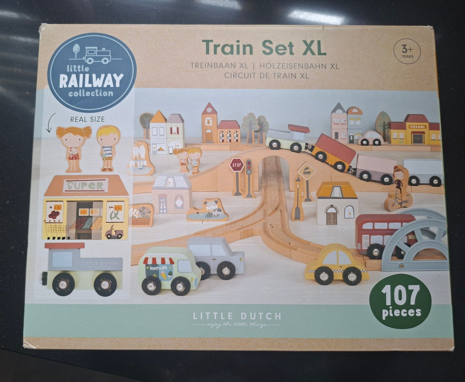 Houten treinbaan XL little dutch, Ophalen of Verzenden, Zo goed als nieuw