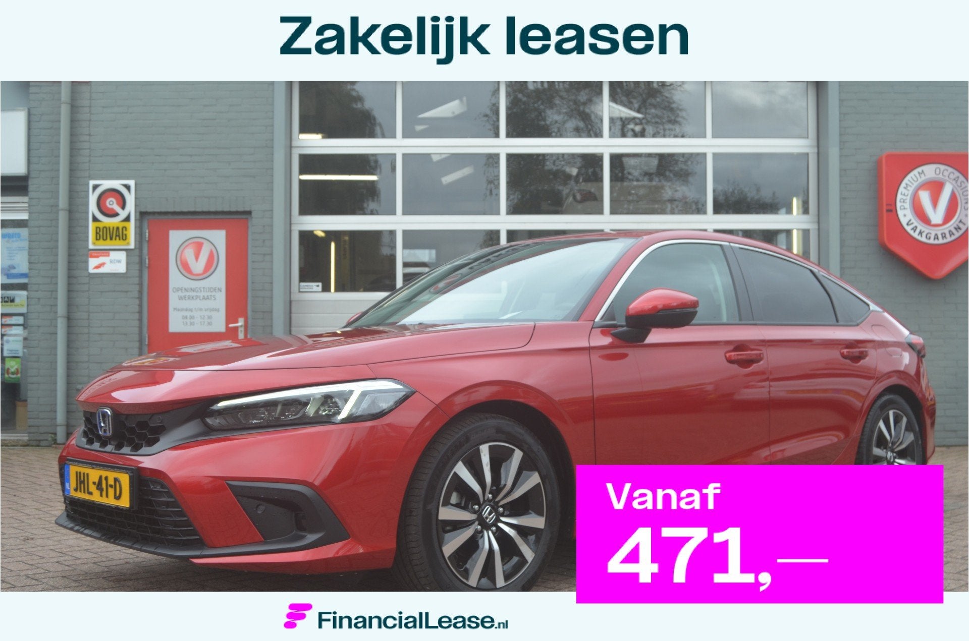 Honda Civic 2.0 e:HEV 184pk Elegance als nieuw!, Gebruikt, Geïmporteerd, Lease, Civic