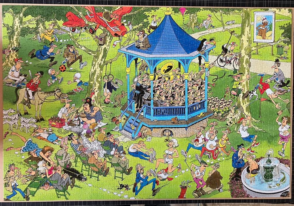 Jan van Haasteren - Het Muziekpaviljoen - 1500, Ophalen, 500 t/m 1500 stukjes, Gebruikt, Legpuzzel
