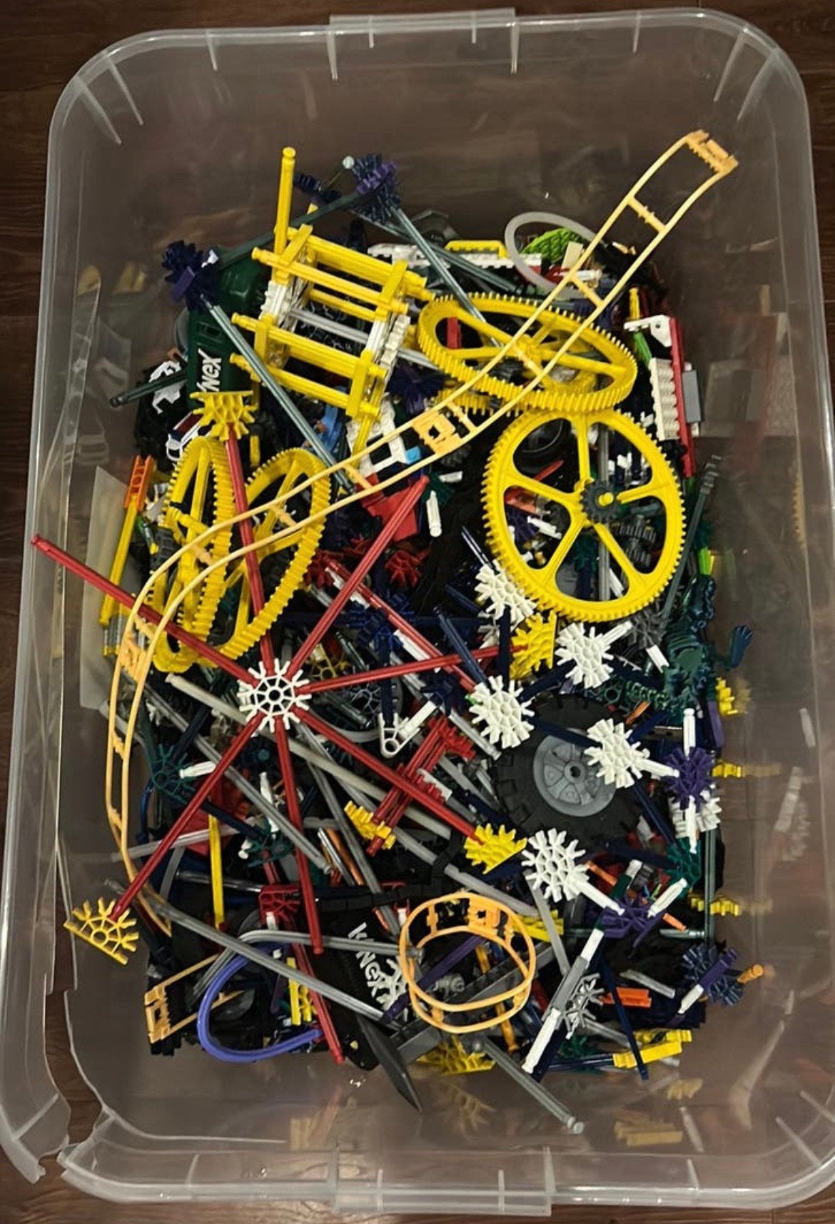 Grote bak met Knex, Ophalen, Zo goed als nieuw, K'nex
