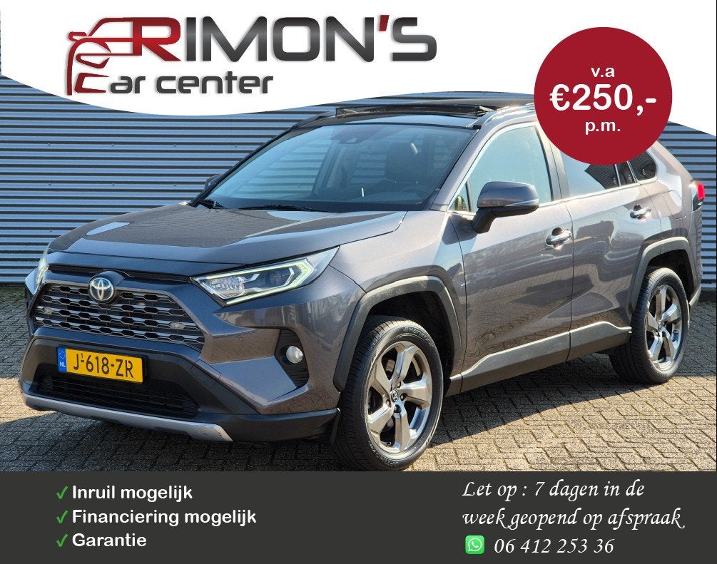 Toyota RAV4 2.5 Hybrid Executive Leder Navi Pano Camera, Auto's, Gebruikt, 4 cilinders, 2487 cc, Automatische klimaatregeling