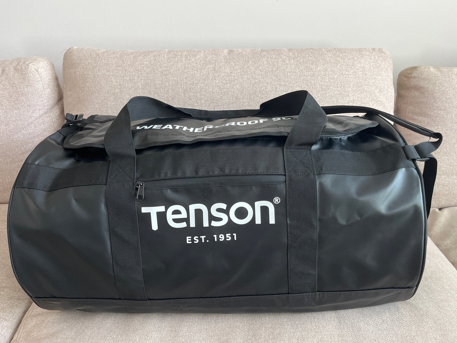 Tenson Weatherproof 90L Reistas - Zwart NIEUW, Sieraden, Tassen en Uiterlijk, Tassen | Sporttassen, Ophalen of Verzenden, Nieuw