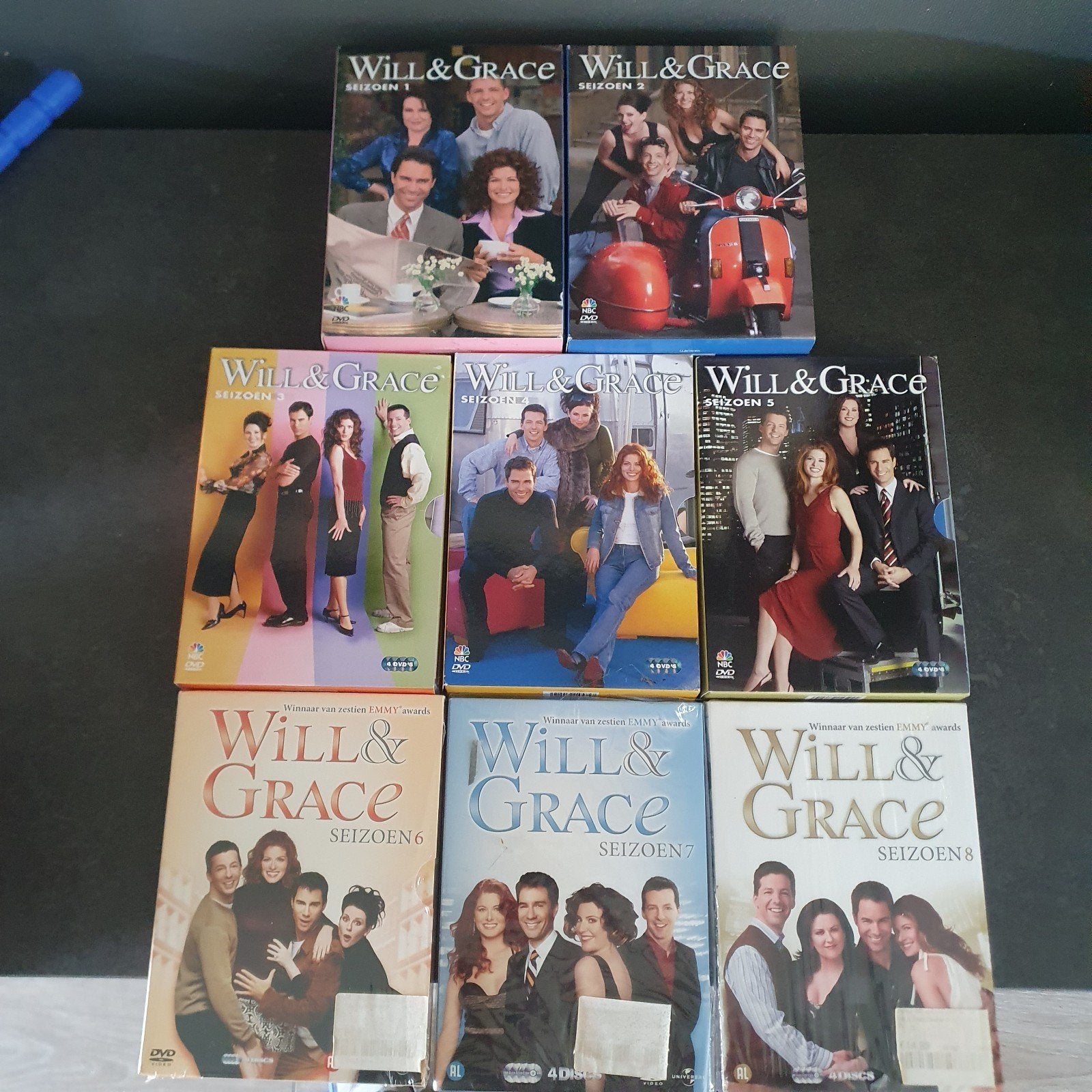 Will & Grace DVD Boxset Seizoenen 1-8, Alle leeftijden, Ophalen of Verzenden, Gebruikt, Komedie