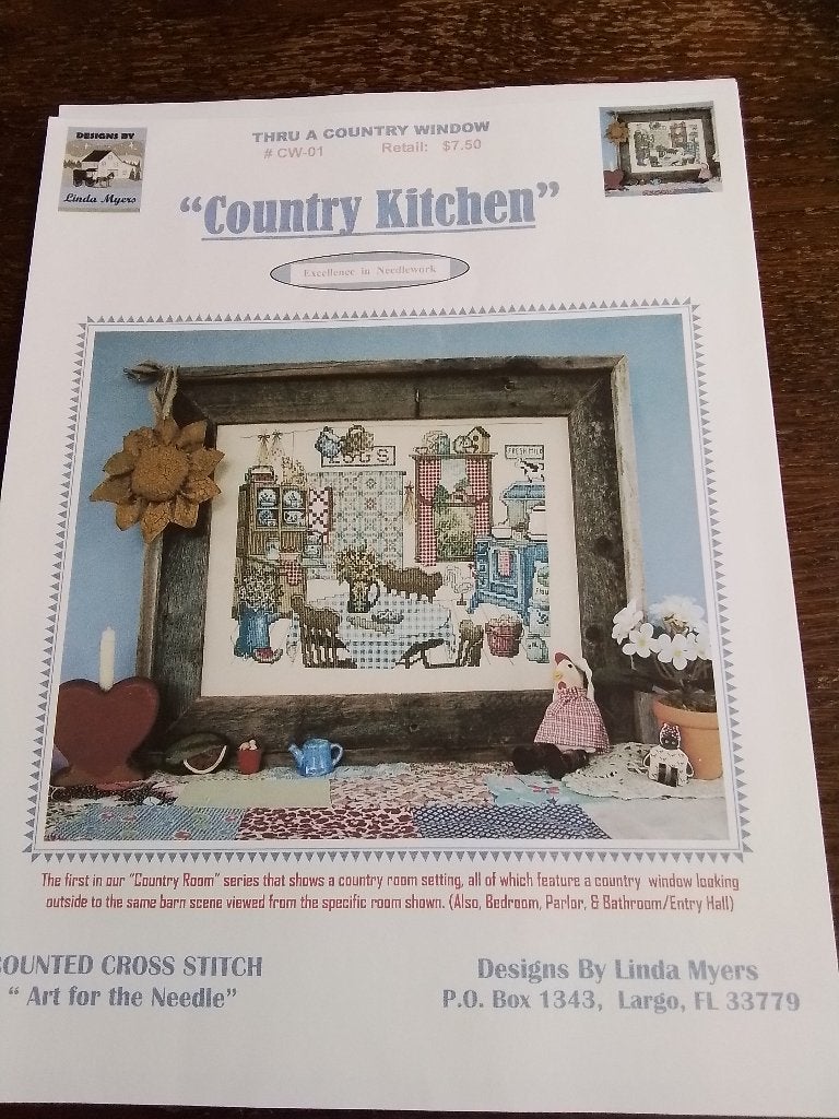 Borduurpatroon country kitchen, Ophalen of Verzenden, Zo goed als nieuw, Handborduren, Patroon