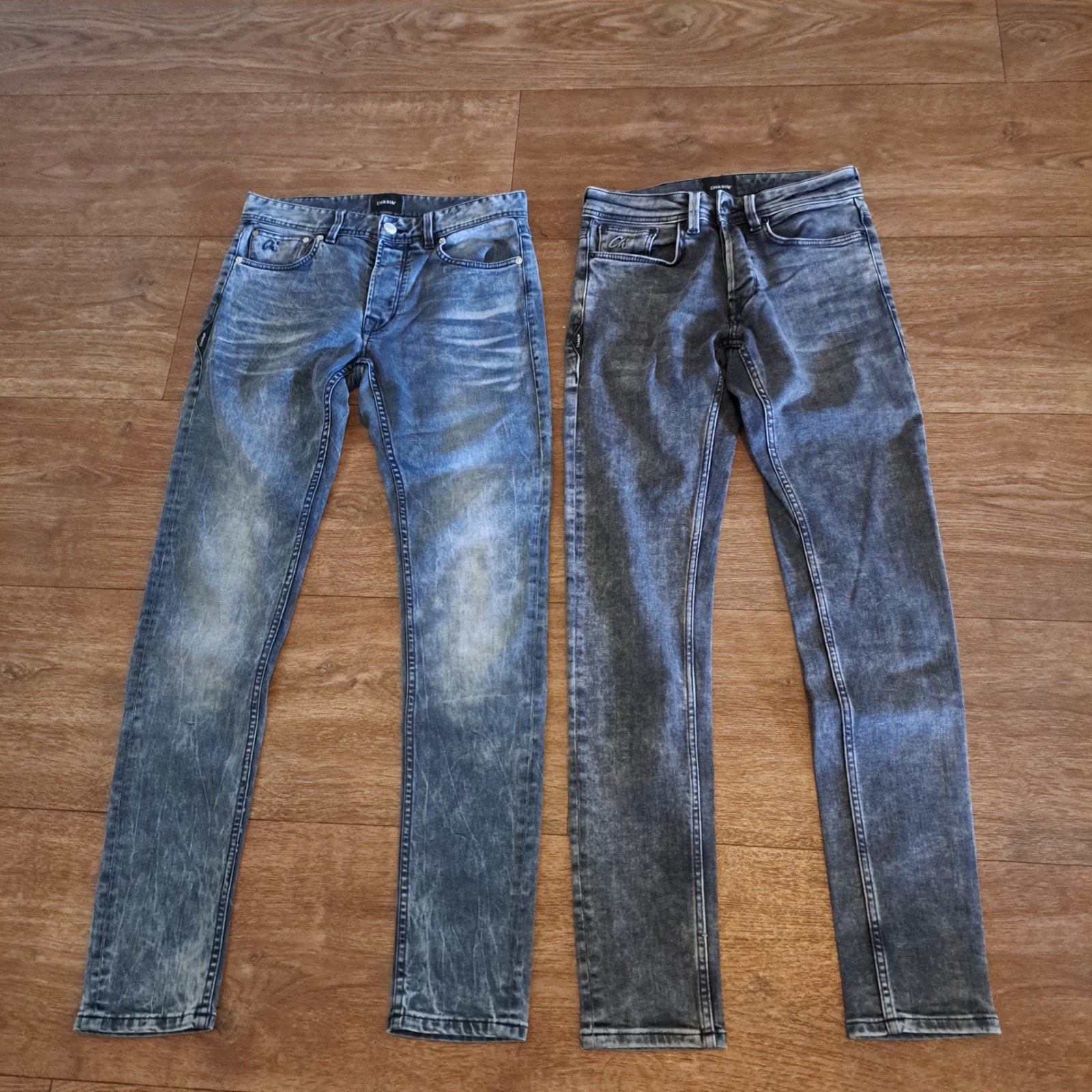 2 spijkerbroeken mt. 28/32, Chasin, Blauw, W32 (confectie 46) of kleiner, Ophalen of Verzenden