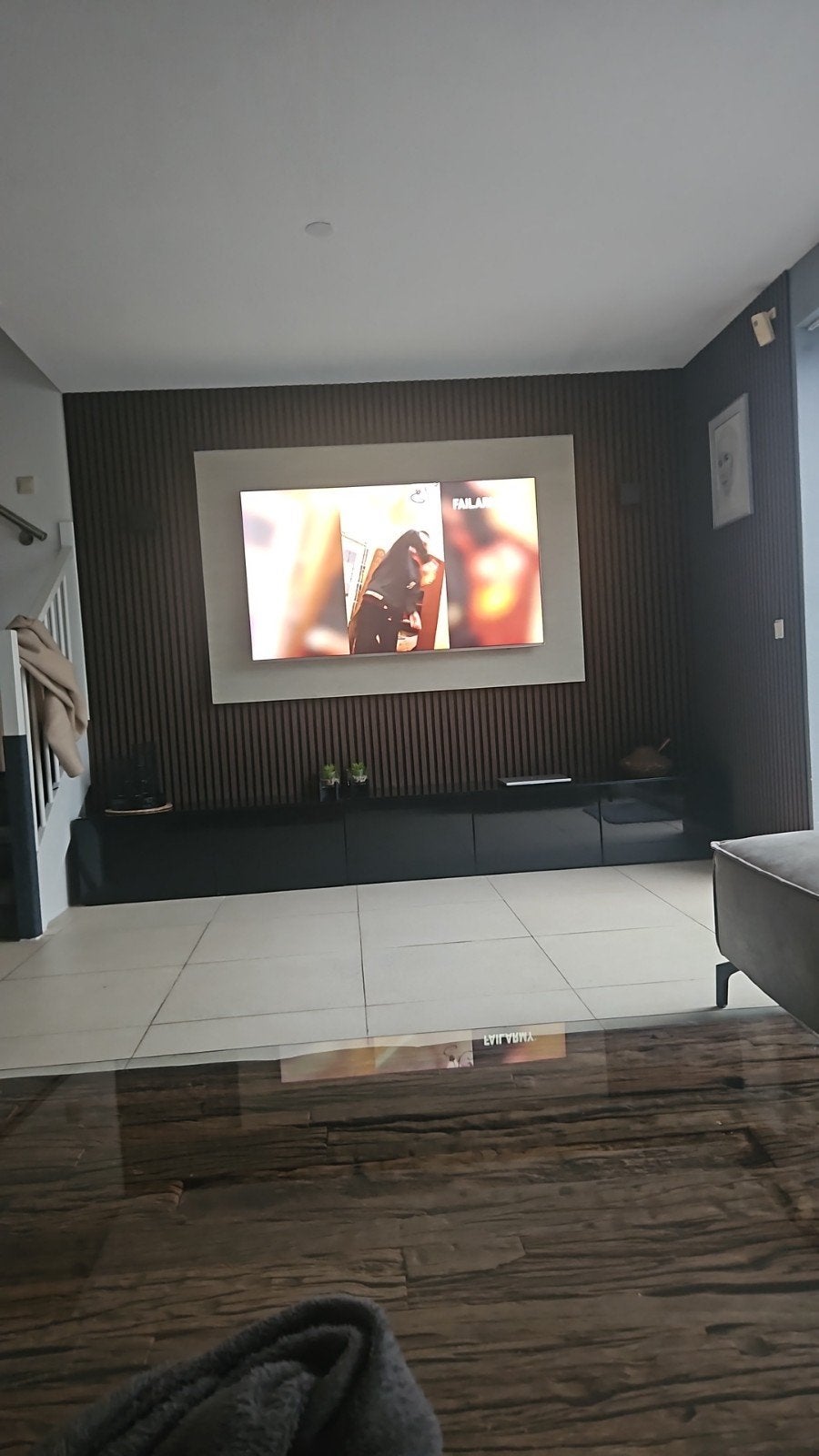 hoogglans tv meubel meter glasplaat 3 meter, Ophalen, 25 tot 50 cm, Minder dan 100 cm