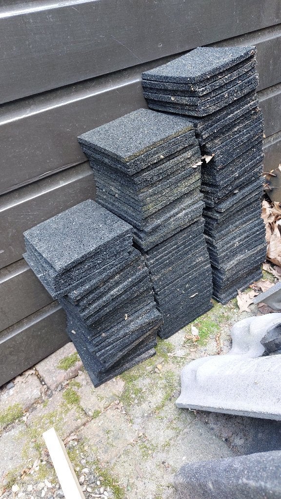 Rubbere tegels, aquaplan, Ophalen, Overige typen, Rubber, Zo goed als nieuw