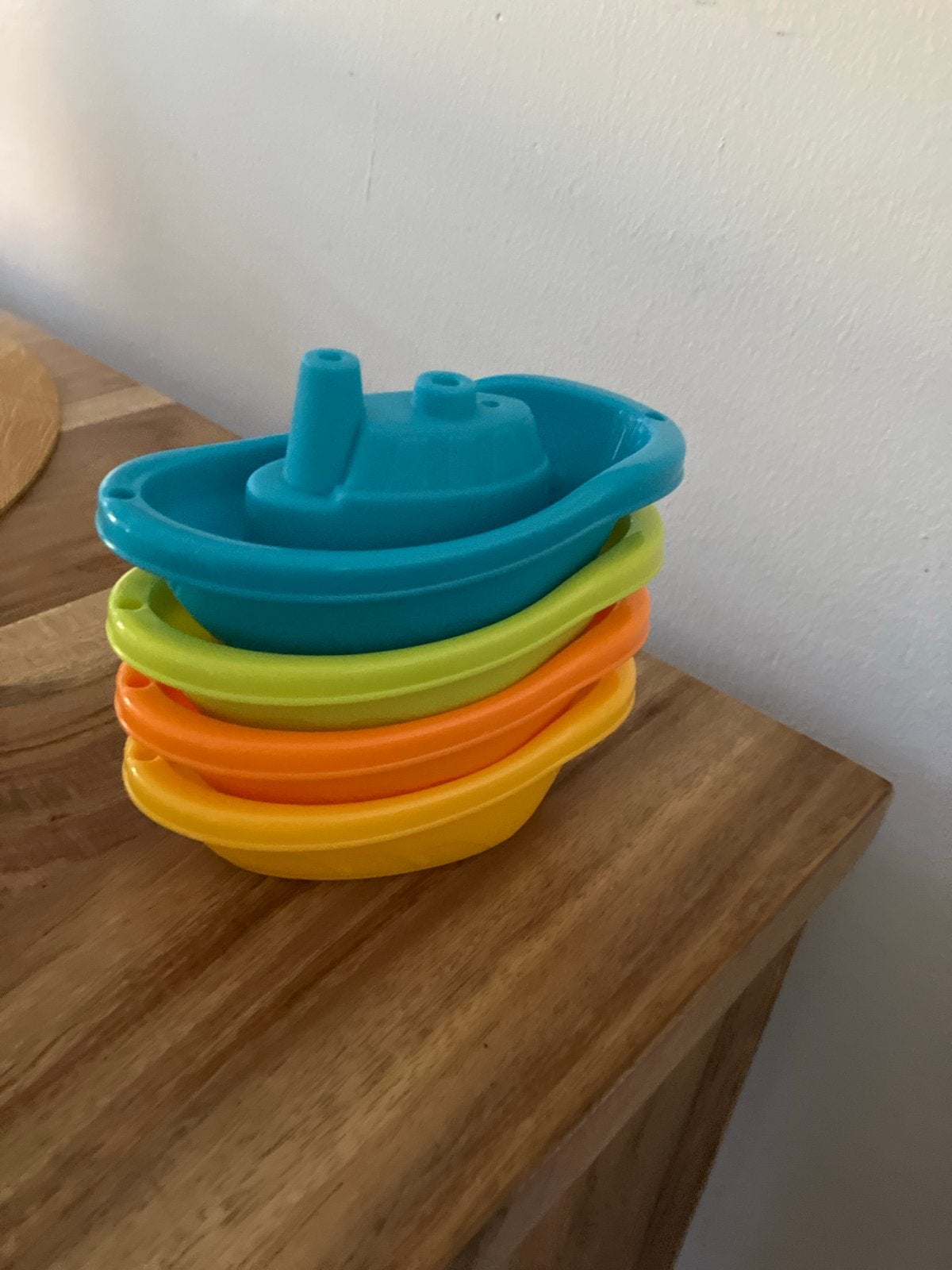 Stapelbare badspeeltjes bootjes (4 stuks), Ophalen, Zo goed als nieuw, Overige typen
