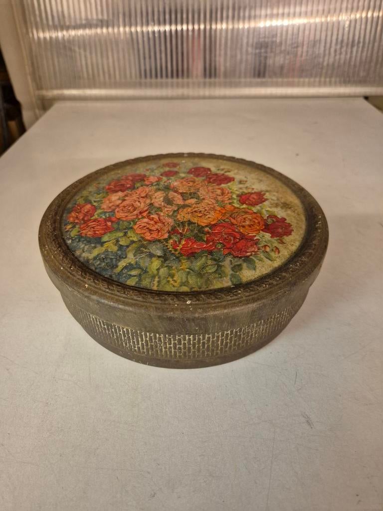 Container made in holland blik met bloemen, Verzamelen, Blikken, Ophalen of Verzenden, Gebruikt, Overige