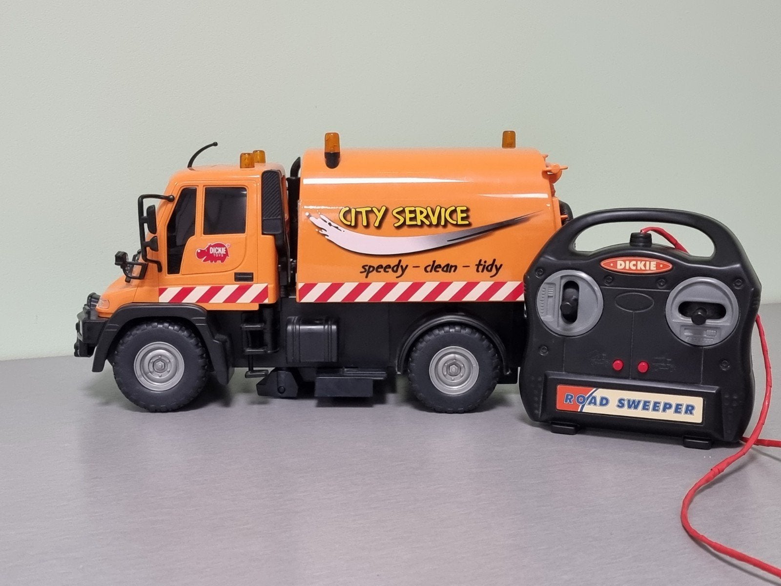 Dickie Toys Straatveegmachine RC - City Service, Overige merken, Gebruikt, 1:32 tot 1:50, Ophalen of Verzenden
