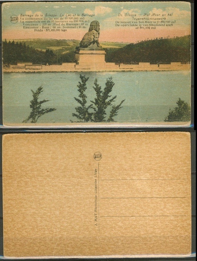 La Gileppe 1905 (Stuwdam) Le Barrage Luik Ansichtkaart a-41e, Ophalen of Verzenden, Voor 1920, Ongelopen, Luik