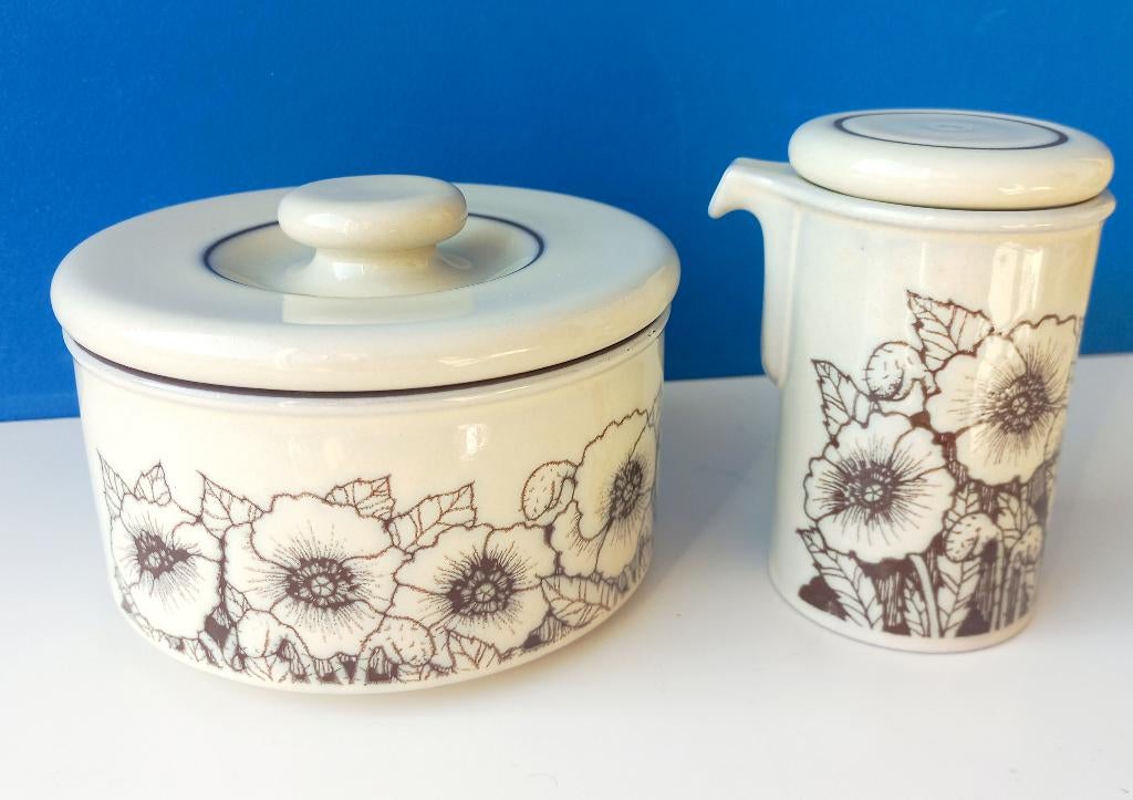Vintage HORNSEA CORNROSE potje kannetje/70s, Gebruikt, Overige typen, Ophalen of Verzenden, Overige stijlen