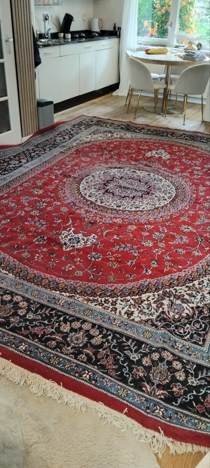 Prachtig Perzisch Tapijt - 4.10m x 3m - Klassiek Design, Gebruikt, 200 cm of meer, Ophalen of Verzenden, Rechthoekig