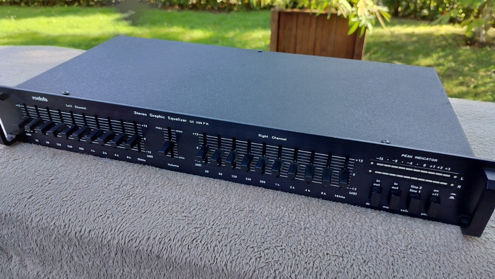Roelofs GE-206 PK Stereo Grafische Equalizer - Made in Japan, Overige merken, Gebruikt, Ophalen of Verzenden, 60 tot 120 watt