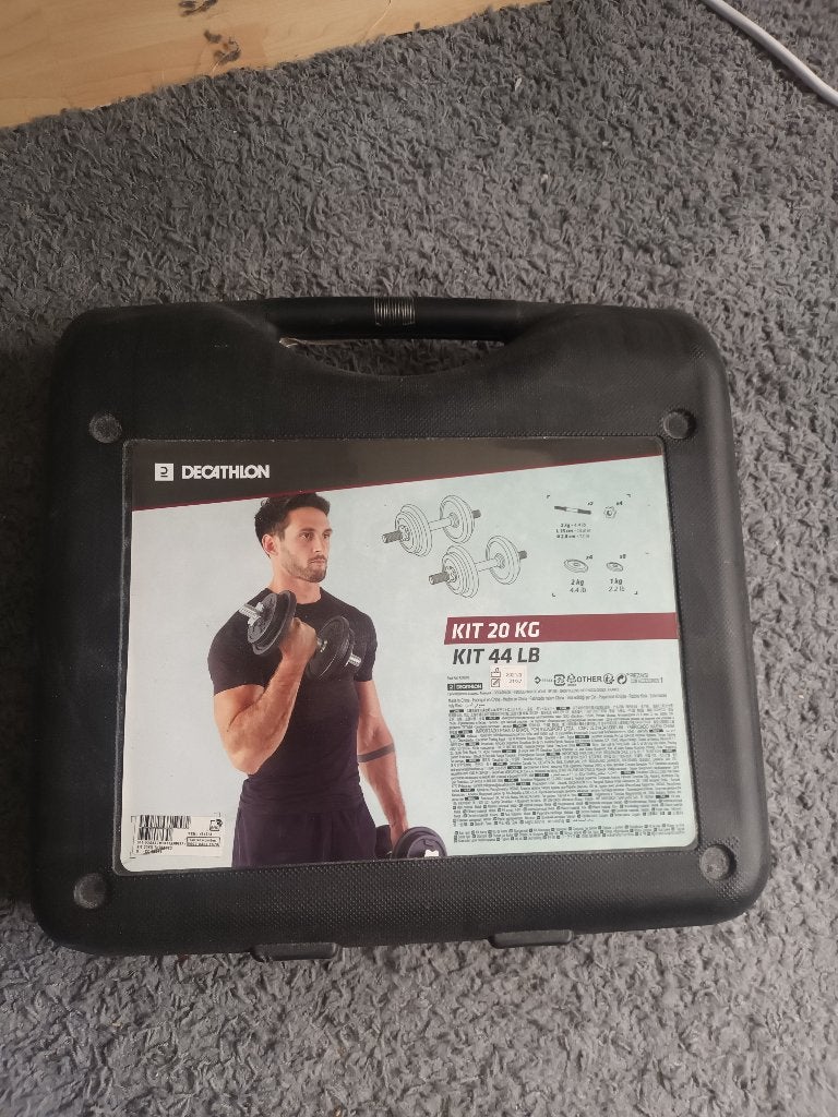 Halter set totaal 20 kg, Ophalen, Zo goed als nieuw, Benen, Dumbbell