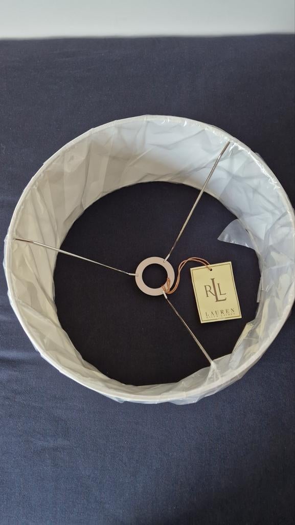 Ralph Lauren Lampenkap Ecru Rond Nieuw met kaartje, Rond, Nieuw, Ophalen of Verzenden, Crème