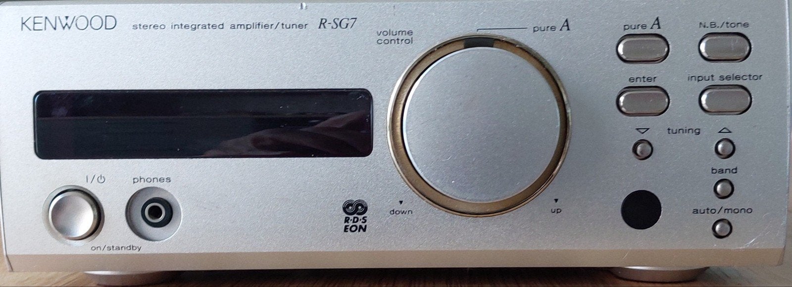 Kenwood R-SG7 Stereo Versterker/Tuner 20070260 zilver, Ophalen, Gebruikt, Overige typen