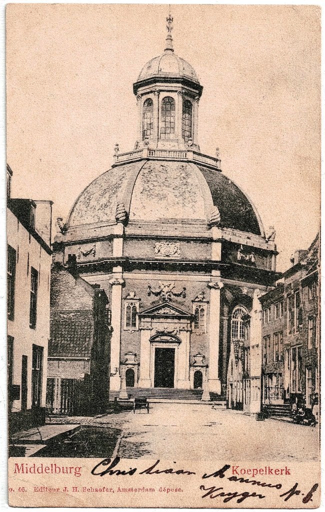 Middelburg, Koepelkerk, verstuurd 1905, richtprijs 4,50, Verzenden, Voor 1920, Gelopen, Zeeland