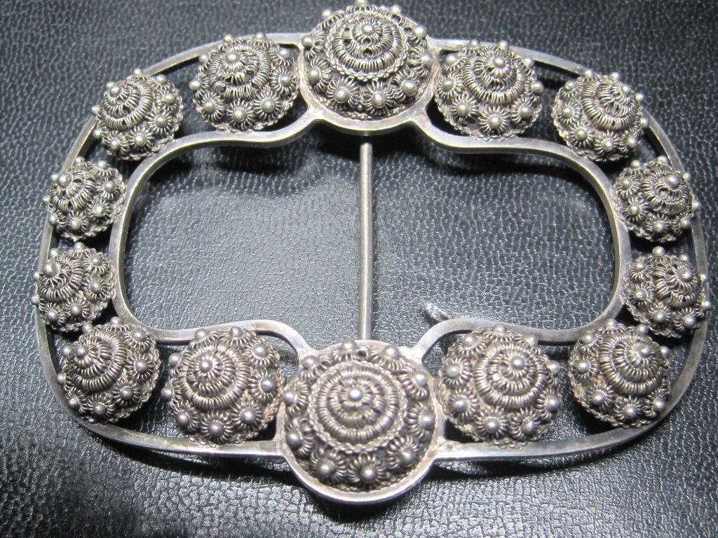 Antiek Zilveren gesp Zeeuws Holland circa 1900, Antiek en Kunst, Ophalen, Zilver