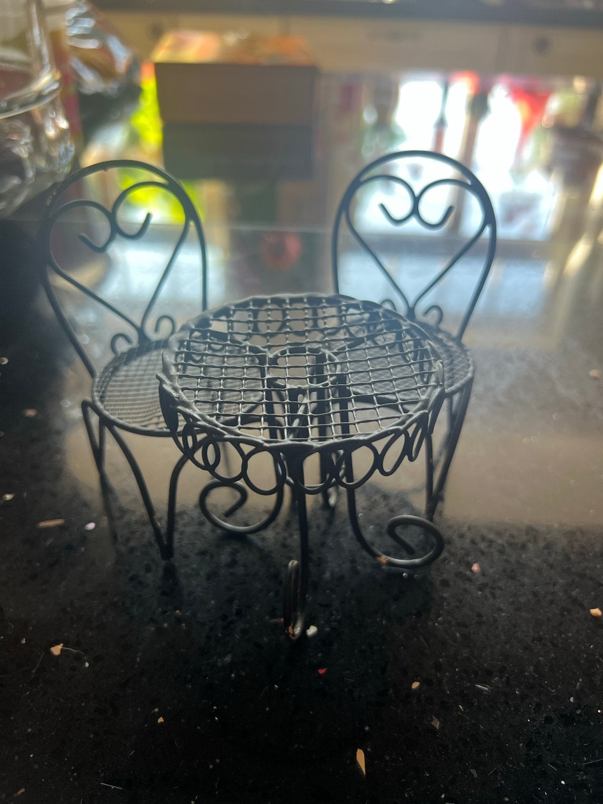 Brocante tuinset voor Maileg: tafel, 2 stoelen, sofa, plante, Verzamelen, Ophalen of Verzenden, Gebruikt