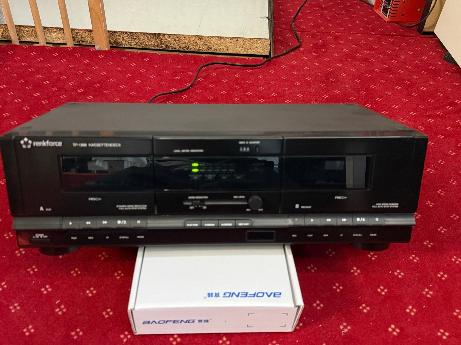 Renkforce TP-1000 Dubbel Cassettedeck - Uitstekende Staat, Ophalen of Verzenden, Dubbel, Overige merken, Auto-reverse