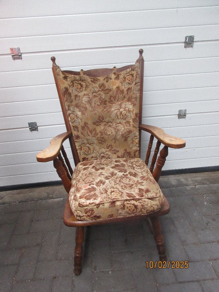 leunstoel - senioren stoel, Ophalen, Hout, Gebruikt, Bruin
