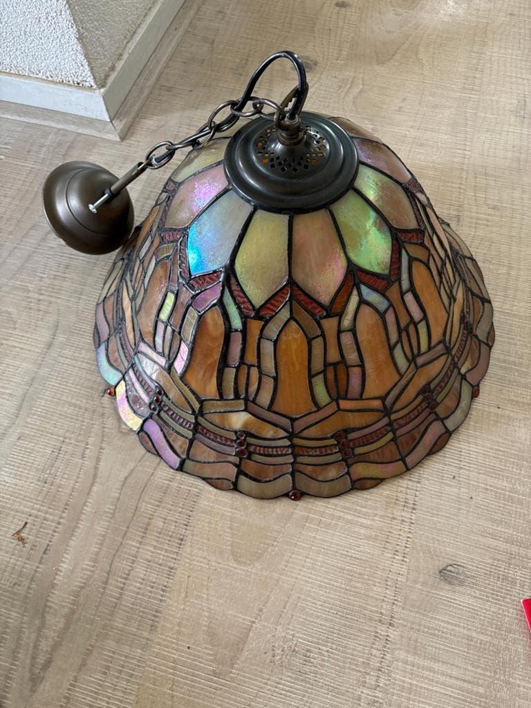 Stijl Hanglamp - Glas in Lood Design, Ophalen, Zo goed als nieuw, Glas, Minder dan 50 cm