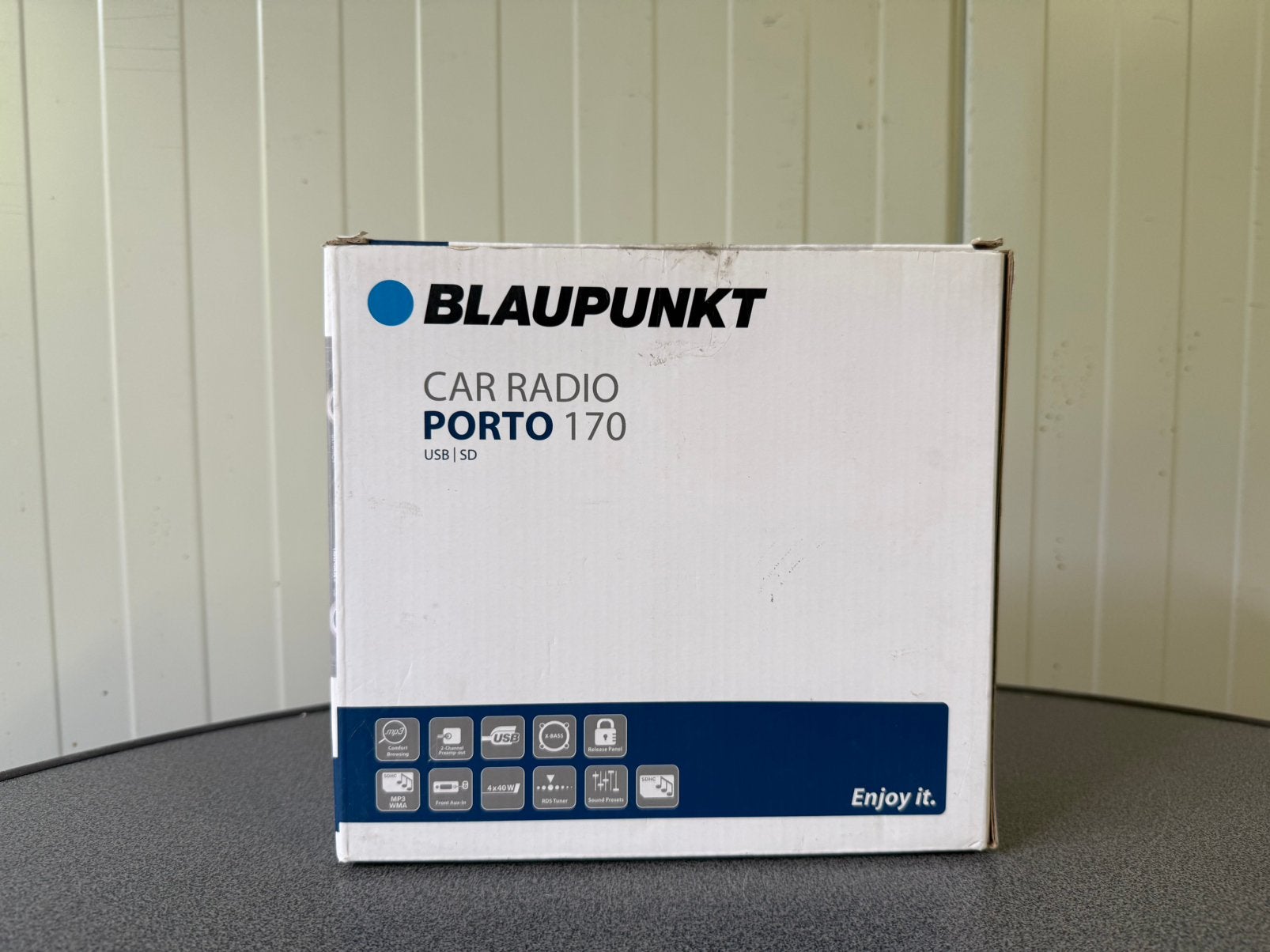 Blaupunkt Autoradio Deckless Porto 170 USB, SD, MP3, Auto diversen, Ophalen of Verzenden, Zo goed als nieuw
