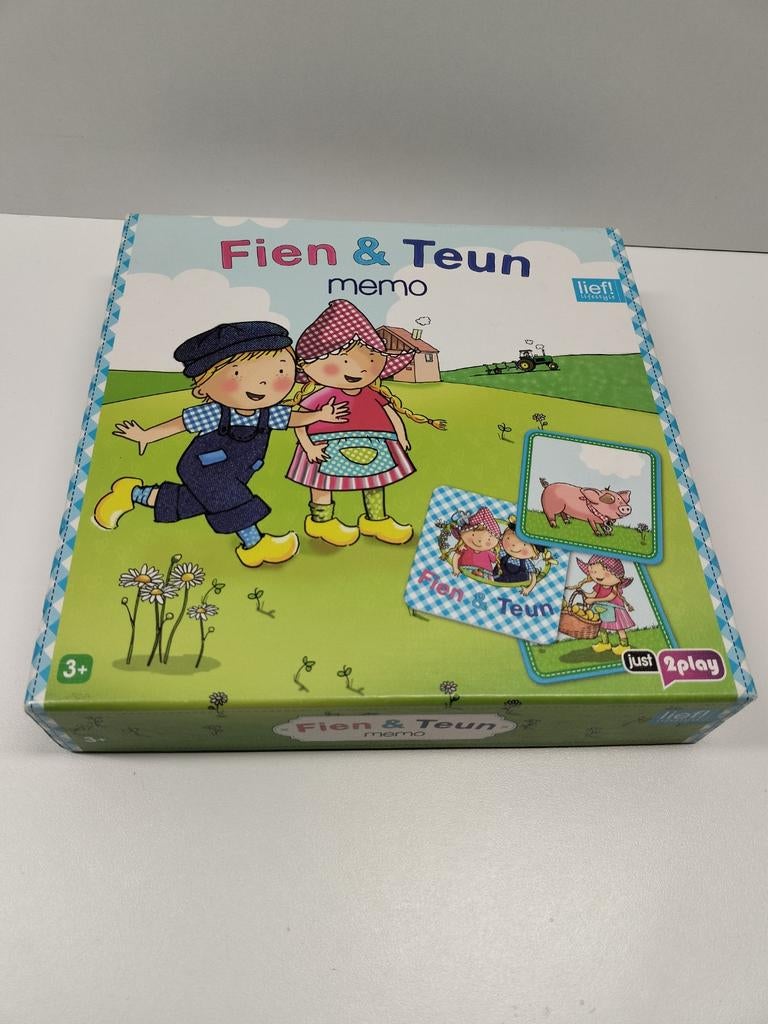 Fien & Teun Memo Spel - Leuk voor Kinderen Vanaf 3 Jaar, Een of twee spelers, Ophalen of Verzenden, Gebruikt, Just 2 Play