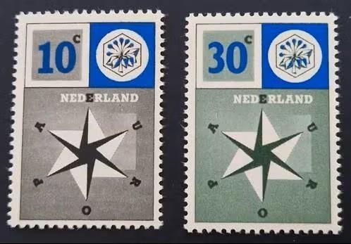Nederland 1957 - nvph 700-701 - Europa - Windroos, Verzenden, T/m 1940, Postfris