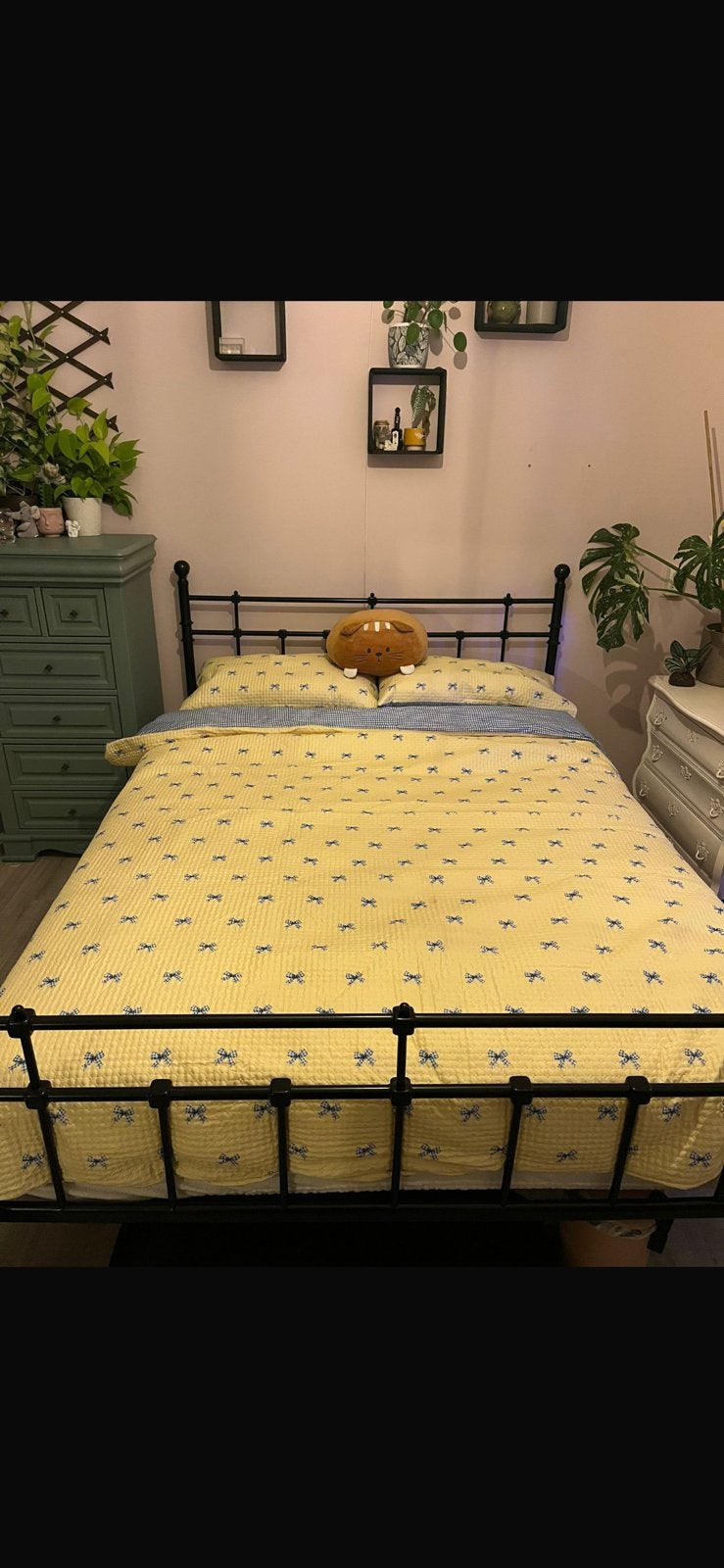Bedframe ikea 140cm, Ophalen, Wit, Tweepersoons, 140 cm