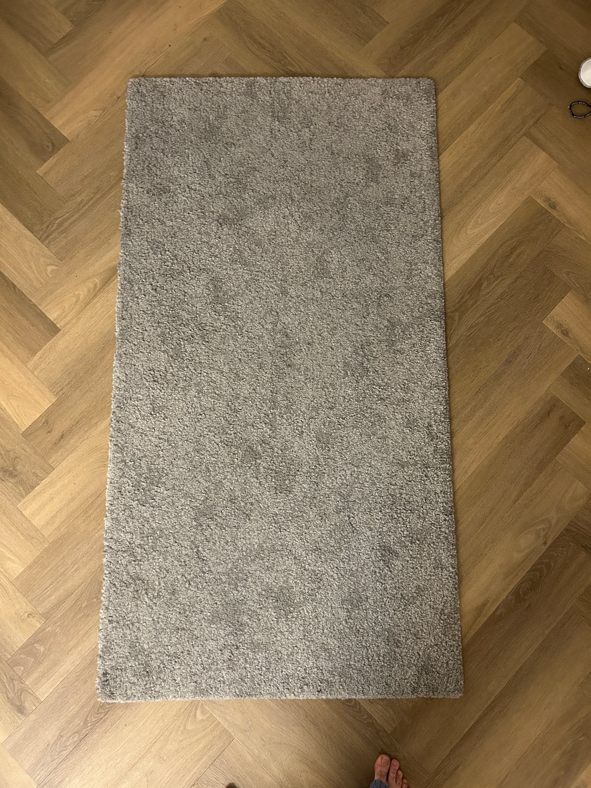 IKEA STOENSE vloerkleed grijs 80x150 cm, Huis en Inrichting, Ophalen, 100 tot 150 cm, 50 tot 100 cm, Zo goed als nieuw
