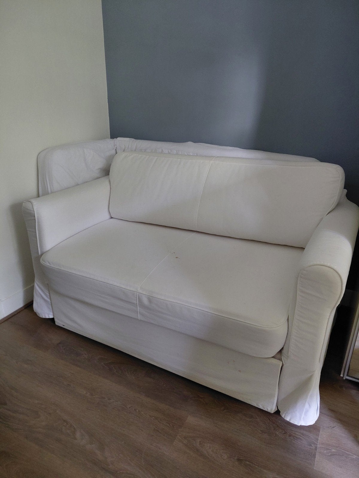 Ikea Hagalund slaapbank - Wit, 2-persoons, Ophalen, Gebruikt, Wit