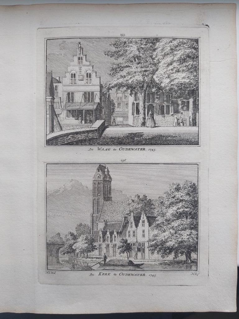 255-256 / De Waag en Kerk te Oudewater, Ophalen of Verzenden