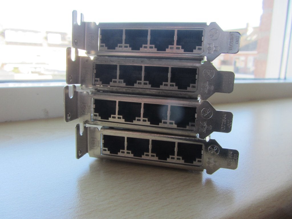 4x HP Quad-Ports RJ-45 1Gbps 10Base-T/100Base-TX/1000Base-T, Computers en Software, Ophalen of Verzenden, Zo goed als nieuw, Intern