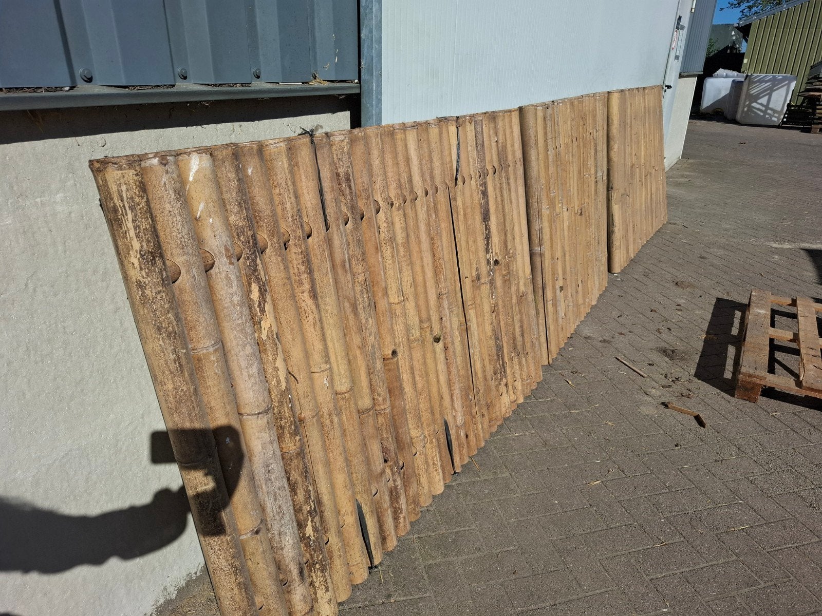 Bamboe schuttingdelen - Gebruikt, Tuin en Terras, Ophalen, Gebruikt, Hout, 150 tot 200 cm