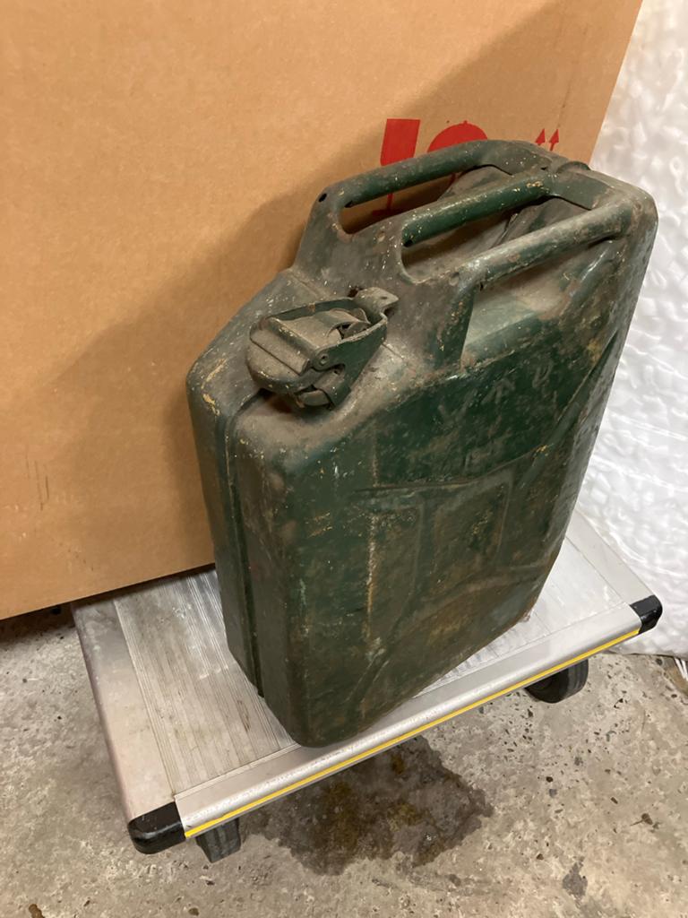 Vintage Jerrycan - Groen - 20 Liter, Ophalen of Verzenden, Gebruikt